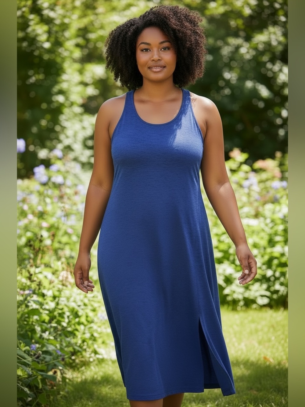 Maeve by Anthropologie Purple Lace-up Racerback Midi Tank Dress | LP | Resort
